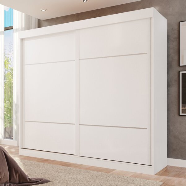 Guarda Roupa Casal 2 Portas 6 Gavetas Trancoso Branco Neve