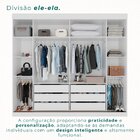 Guarda Roupa Casal 2 Portas 6 Gavetas Trancoso Branco Neve