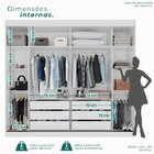Guarda Roupa Casal 2 Portas 6 Gavetas Trancoso Branco Neve