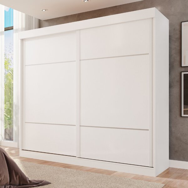 Guarda Roupa Casal 2 Portas 6 Gavetas Trancoso Branco Neve