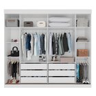 Guarda Roupa Casal 2 Portas 6 Gavetas Trancoso Branco Neve