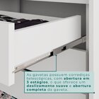 Guarda Roupa Casal 2 Portas 6 Gavetas Trancoso Branco Neve