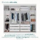 Guarda Roupa Casal 2 Portas 6 Gavetas Trancoso Branco Neve