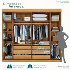 Guarda Roupa Casal 2 Portas 6 Gavetas Trancoso Cinamomo/off W