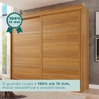 Guarda Roupa Casal 2 Portas 6 Gavetas Trancoso Cinamomo/off W