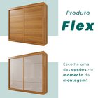 Guarda Roupa Casal 2 Portas 6 Gavetas Trancoso Cinamomo/off W