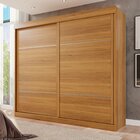 Guarda Roupa Casal 2 Portas 6 Gavetas Trancoso Cinamomo/off W