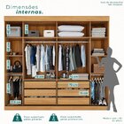 Guarda Roupa Casal 2 Portas 6 Gavetas Trancoso Cinamomo/off W