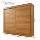 Guarda Roupa Casal 2 Portas 6 Gavetas Trancoso Cinamomo/off W