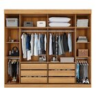 Guarda Roupa Casal 2 Portas 6 Gavetas Trancoso Cinamomo/off W