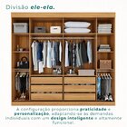 Guarda Roupa Casal 2 Portas 6 Gavetas Trancoso Cinamomo/off W