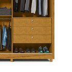 Guarda Roupa Casal 2 Portas 7 Gavetas Com Espelho Apolo 100%