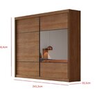 Guarda Roupa Casal 2 Portas 8 Gavetas 100% Mdf Com Espelho Bl