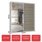 Guarda-roupa Casal 2 Portas Com 1 Espelho 100% Mdf 1910e1ca B