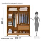 Guarda-roupa Casal 2 Portas Com Espelho Prius Espresso Móveis