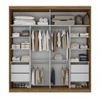 Guarda-roupa Casal 2 Portas Com Espelho Star Nogueira/areia