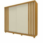 Guarda-roupa Casal 2 Portas Com Pés Ares Ripado 100% Mdf Natu