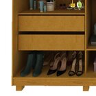 Guarda-roupa Casal 2 Portas Com Pés Ares Ripado 100% Mdf Natu