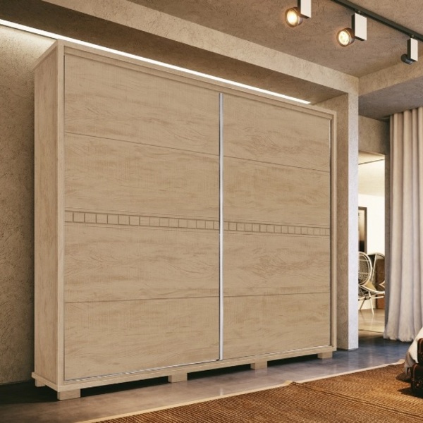 Guarda Roupa Casal 2 Portas Correr 7 Gav Cadenza Camas Fênix