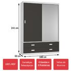 Guarda-roupa Casal 2 Portas De Correr 100% Mdf 1399e1 Branco/