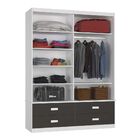 Guarda-roupa Casal 2 Portas De Correr 100% Mdf 1399e1 Branco/
