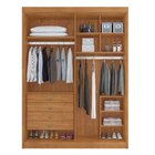 Guarda-roupa Casal 2 Portas De Correr 100% Mdf Chicago Cinamo