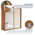Guarda-roupa Casal 2 Portas De Correr 100% Mdf Chicago Cinamo