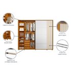 Guarda Roupa Casal 2 Portas De Correr 100% Mdf Com Espelho E