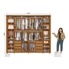 Guarda Roupa Casal 2 Portas De Correr 100% Mdf Com Espelhos E