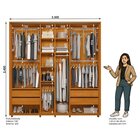 Guarda-roupa Casal 2 Portas De Correr 100% Mdf Com Pés Monet