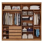 Guarda-roupa Casal 2 Portas De Correr 2 Espelhos 243cm 100% M
