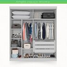 Guarda Roupa Casal 2 Portas De Correr 3 Gavetas Búzios 100% M