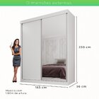 Guarda Roupa Casal 2 Portas De Correr 3 Gavetas Búzios 100% M