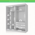 Guarda Roupa Casal 2 Portas De Correr 3 Gavetas Búzios 100% M