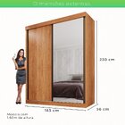 Guarda Roupa Casal 2 Portas De Correr 3 Gavetas Búzios 100% M