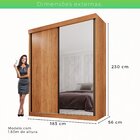 Guarda Roupa Casal 2 Portas De Correr 3 Gavetas Búzios 100% M