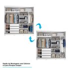 Guarda-roupa Casal 2 Portas De Correr 4 Espelhos E Pés 243cm