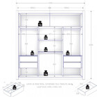 Guarda Roupa Casal 2 Portas De Correr 4 Gavetas Premier Zanzi