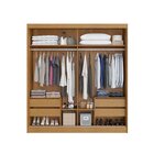 Guarda Roupa Casal 2 Portas De Correr 4 Gavetas Viena  Nature