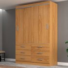 Guarda Roupa Casal 2 Portas De Correr 6 Gavetas Veneza Yescas