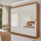 Guarda-roupa Casal 2 Portas De Correr Com 4 Espelhos E Pés 24