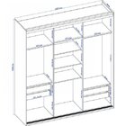 Guarda-roupa Casal 2 Portas De Correr Com Espelho 207cm Lumin