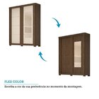 Guarda Roupa Casal 2 Portas De Correr Com Espelhos Flex Color