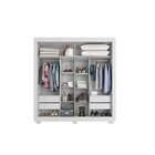 Guarda Roupa Casal 2 Portas De Correr E 4 Gavetas Branco Tita