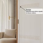 Guarda-roupa Casal 2 Portas De Correr E Pés 243cm 100% Mdf Ma