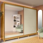 Guarda Roupa Casal 2 Portas De Correr Espelho Apolo 100% Mdf