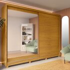 Guarda Roupa Casal 2 Portas De Correr Espelho Apolo 100% Mdf