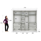 Guarda-roupa Casal 2 Portas De Correr Geom Yescasa Branco