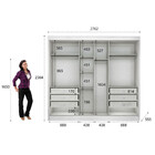 Guarda-roupa Casal 2 Portas De Correr Geom Yescasa Branco