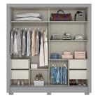 Guarda Roupa Casal 2 Portas De Correr Imperial Cinza/nature -